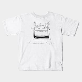 Dreams on Paper Aspiring Writer Kids T-Shirt